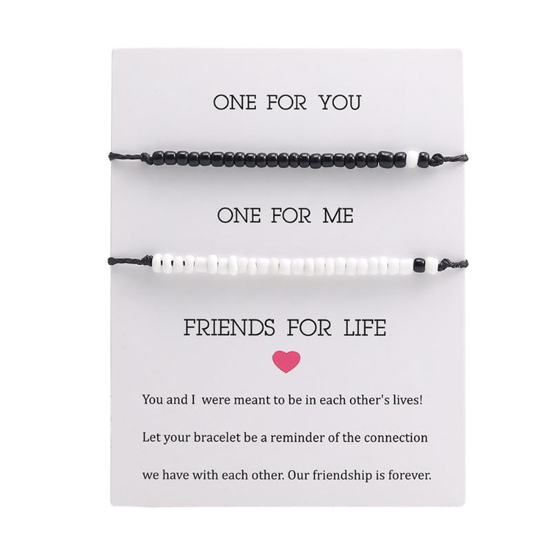 2 Piece Set Women Black White Mini Seed Beads Bracelet Adjustable Wax String Rope Friendship Bracelets Couples Gift Jewelry
2 Piece Set Women Black White Mini Seed Beads Bracelet Adjustable Wax String Rope Friendship Bracelets Couples Gift Jewelry