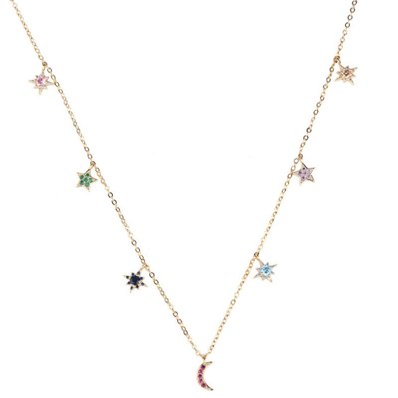 Chokers Gold Color Star Moon Women's Pendant Necklace Fashion Female Choker Necklaces Jewelry Simple Ladies Pentagon-Star Gifts
Chokers Gold Color Star Moon Women's Pendant Necklace Fashion Female Choker Necklaces Jewelry Simple Ladies Pentagon-Star Gifts