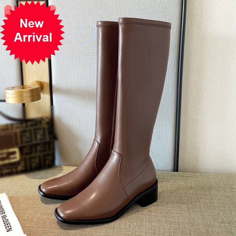Top quality at knee knee-high genuine leather square woman heels winter boots long fashion women shoes size 34-39, Black. 
Top quality at knee knee-high genuine leather square woman heels winter boots long fashion women shoes size 34-39, Black.