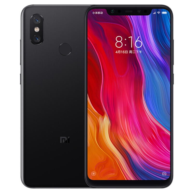 Original Xiaomi Mi 8 Mi8 4G LTE Cell Phone 6GB RAM 256GB ROM Snapdragon 845 Octa Core Android 6.21" AMOLED Full Screen 20.0MP AI Face ID Fingerpr