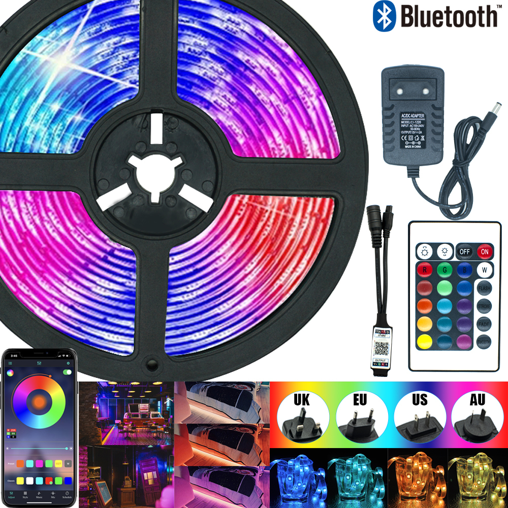 LED Strip Lights Bluetooth IR WIFI RGB 5050 2835 Flexible Lamp Tape Ribbon With Diode DC 12V 5M 16.5ft Holiday Xmas New Year
LED Strip Lights Bluetooth IR WIFI RGB 5050 2835 Flexible Lamp Tape Ribbon With Diode DC 12V 5M 16.5ft Holiday Xmas New Year