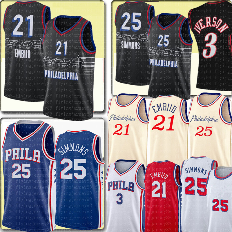 TOP joel 21 embiid Jersey Ben 25 Simmons Allen 3 Iverson Jersey Embroidery Retro Mesh Allen 3 Iverson Basketball Jerseys
TOP joel 21 embiid Jersey Ben 25 Simmons Allen 3 Iverson Jersey Embroidery Retro Mesh Allen 3 Iverson Basketball Jerseys