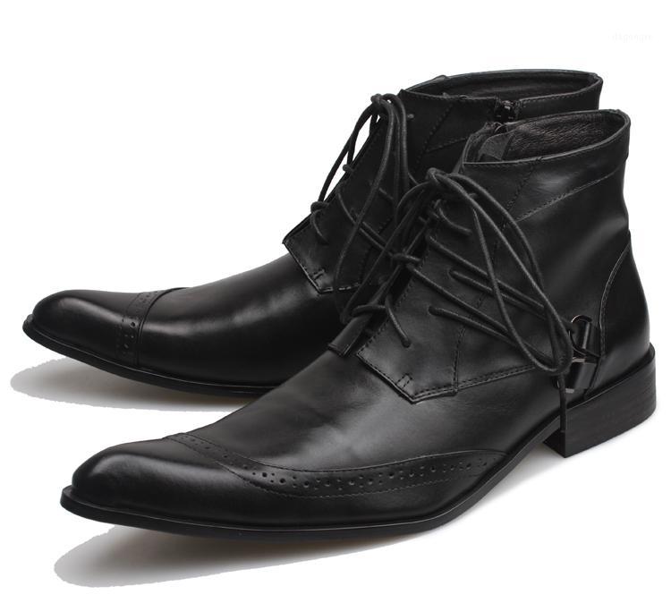 Autumn winter european style cowboy boots mens lace up boots high top genuine leather work army shoes plus size1, As picture
Autumn winter european style cowboy boots mens lace up boots high top genuine leather work army shoes plus size1, As picture
