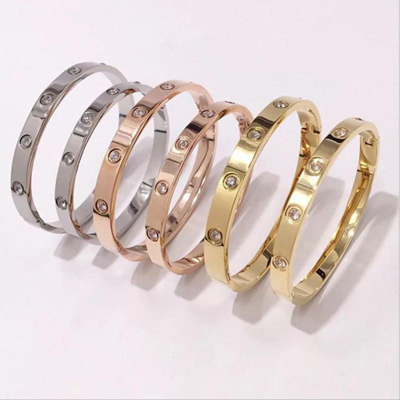 Men Gold Bangles Friendship Charm Love Bracelet Women Diamonds Stainless Steel Designer Jewelry Party Wedding Silver Mens Bracelets Couple Bangle christmas Gift
Men Gold Bangles Friendship Charm Love Bracelet Women Diamonds Stainless Steel Designer Jewelry Party Wedding Silver Mens Bracelets Couple Bangle christmas Gift