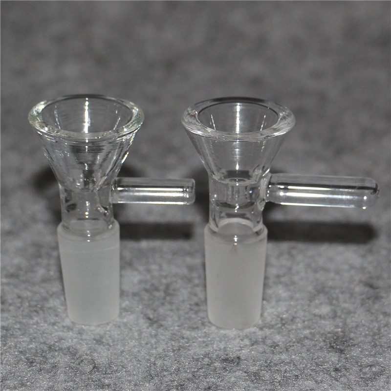 Glass Smoking Bowls 14mm 18mm Male Bowl With Handle Beautiful Slide Dabber for Glass Bongs Dab Rigs
Glass Smoking Bowls 14mm 18mm Male Bowl With Handle Beautiful Slide Dabber for Glass Bongs Dab Rigs