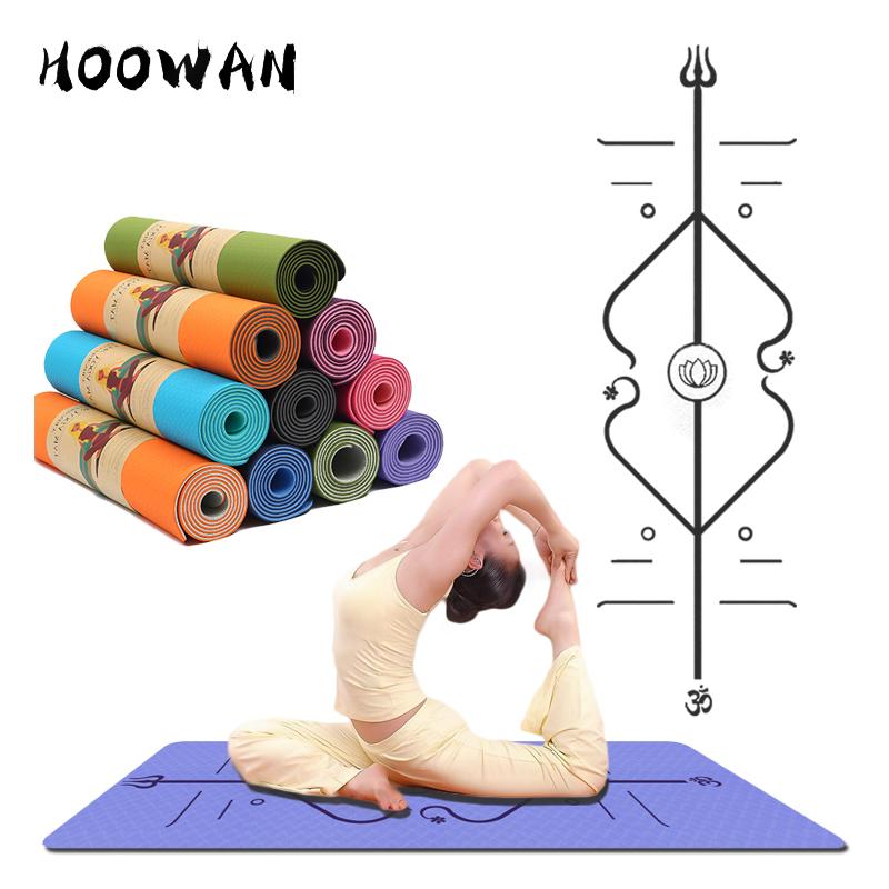 183*61cm Yoga Mat with Position Line 6mm Exercise Mat for Fitness Anti Slip TPE Massage Pad, Black
183*61cm Yoga Mat with Position Line 6mm Exercise Mat for Fitness Anti Slip TPE Massage Pad, Black