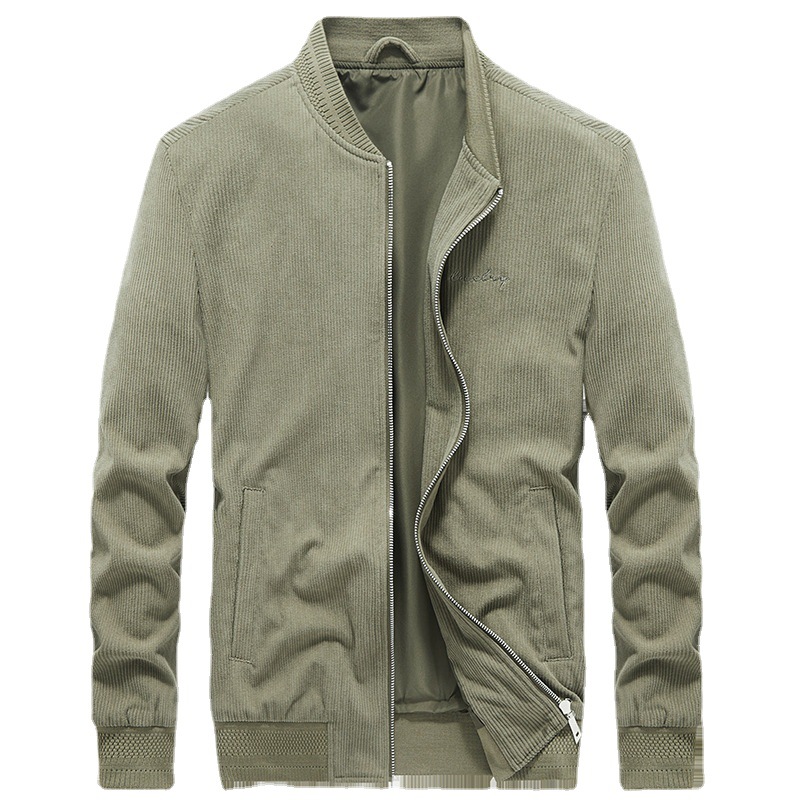 Spring and Autumn Black Stand Collar Slot Pocket Casual Solid Color Jacket Corduroy Jacket, Black;brown
Spring and Autumn Black Stand Collar Slot Pocket Casual Solid Color Jacket Corduroy Jacket, Black;brown