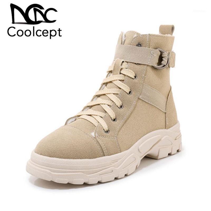 CoolCept Women Short Boots Warm Thick Fur Shoes Fashion Buckle Winter Platform Lady Ridding Size 29-461, Beige
CoolCept Women Short Boots Warm Thick Fur Shoes Fashion Buckle Winter Platform Lady Ridding Size 29-461, Beige