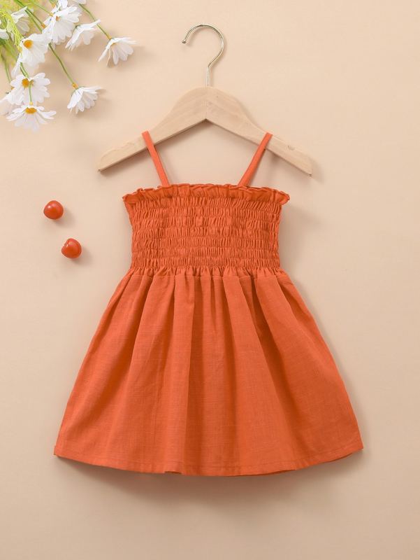 Baby Girl Shirred Bodice Cami Dress SHE
