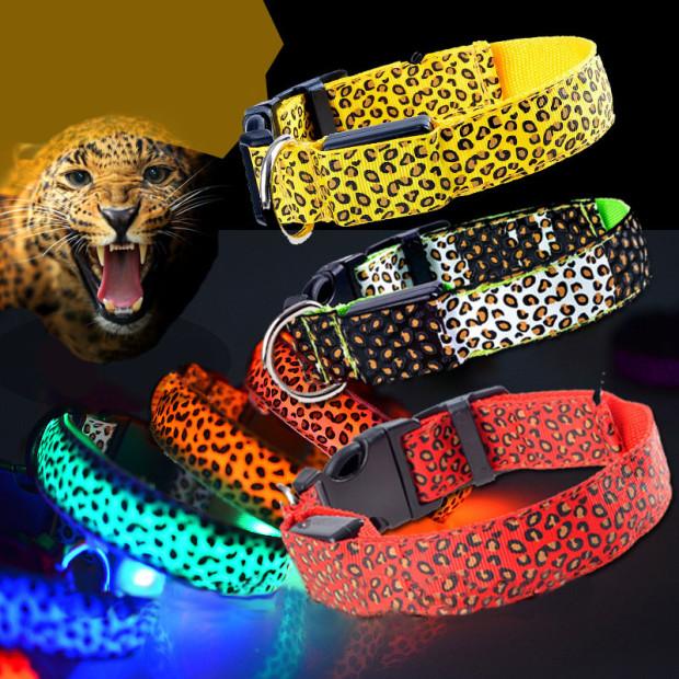 Nylon Leopard LED Pet dog Collar Night Safety Flashing Glow In The Dark Dog Leash,Dogs Luminous Fluorescent Collars Pet Supplies
Nylon Leopard LED Pet dog Collar Night Safety Flashing Glow In The Dark Dog Leash,Dogs Luminous Fluorescent Collars Pet Supplies