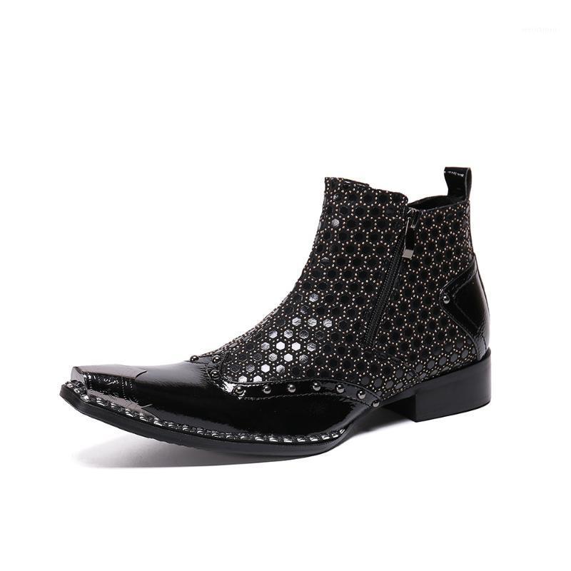 Toe Ankle Boots Personality Men's Boots Botas De Seguridad Cow Leather New Pointed Toe Genuine Leather Full Grain Rubber1, Black
Toe Ankle Boots Personality Men's Boots Botas De Seguridad Cow Leather New Pointed Toe Genuine Leather Full Grain Rubber1, Black