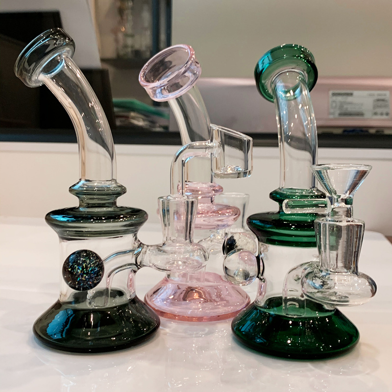 Hookahs Popular Dab Rig Small Glass Bong Shining ball Designed Mini Bubble Beaker Nice Water
Hookahs Popular Dab Rig Small Glass Bong Shining ball Designed Mini Bubble Beaker Nice Water