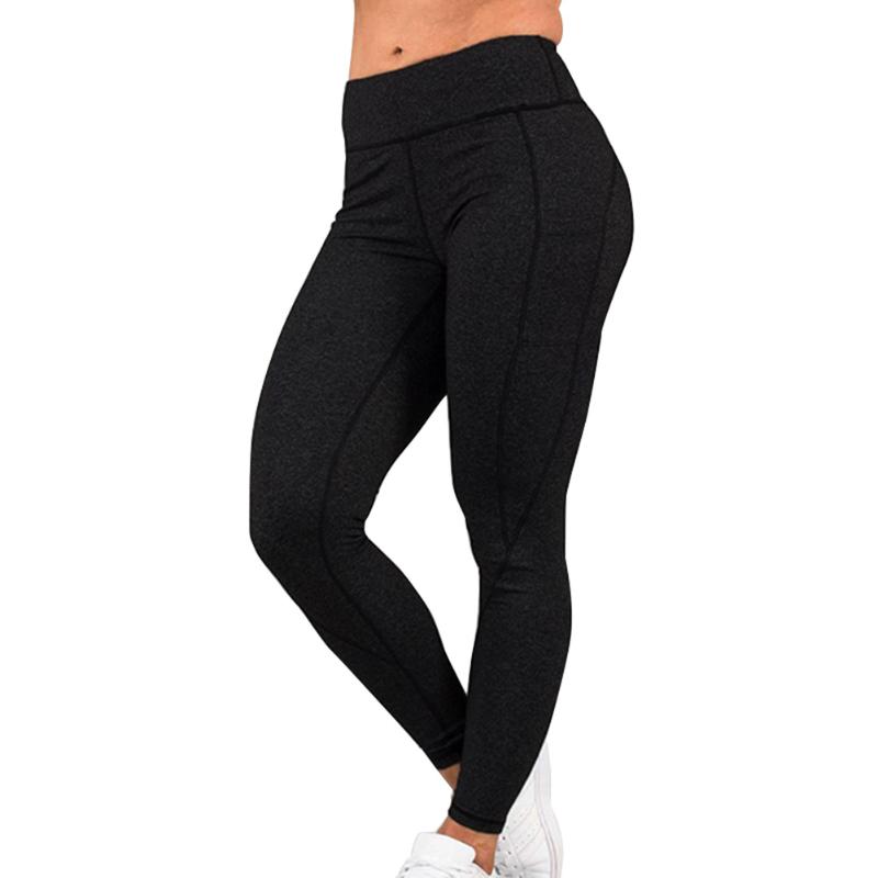 Women High Waisted Yoga Pants Solid Color Sports Trouser Crop Leggings with Pockets N66, Black
Women High Waisted Yoga Pants Solid Color Sports Trouser Crop Leggings with Pockets N66, Black