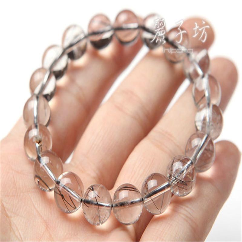Beaded, Strands 10.5mm Genuine Brazil Natural Black Rutilated Quartz Crystal Round Bead Stretch Charm Bracelet
Beaded, Strands 10.5mm Genuine Brazil Natural Black Rutilated Quartz Crystal Round Bead Stretch Charm Bracelet