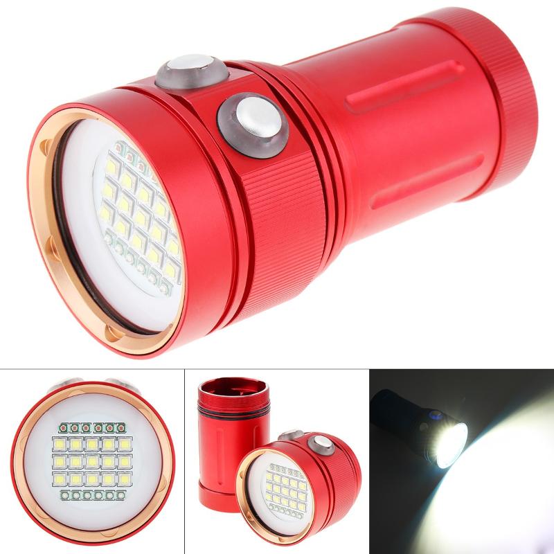 Red Professional Diving Light Underwater 100m Scuba 150W 8000LM 15 XML2+6 Red+6 Blue LED Photography Video Dive Lamp
Red Professional Diving Light Underwater 100m Scuba 150W 8000LM 15 XML2+6 Red+6 Blue LED Photography Video Dive Lamp