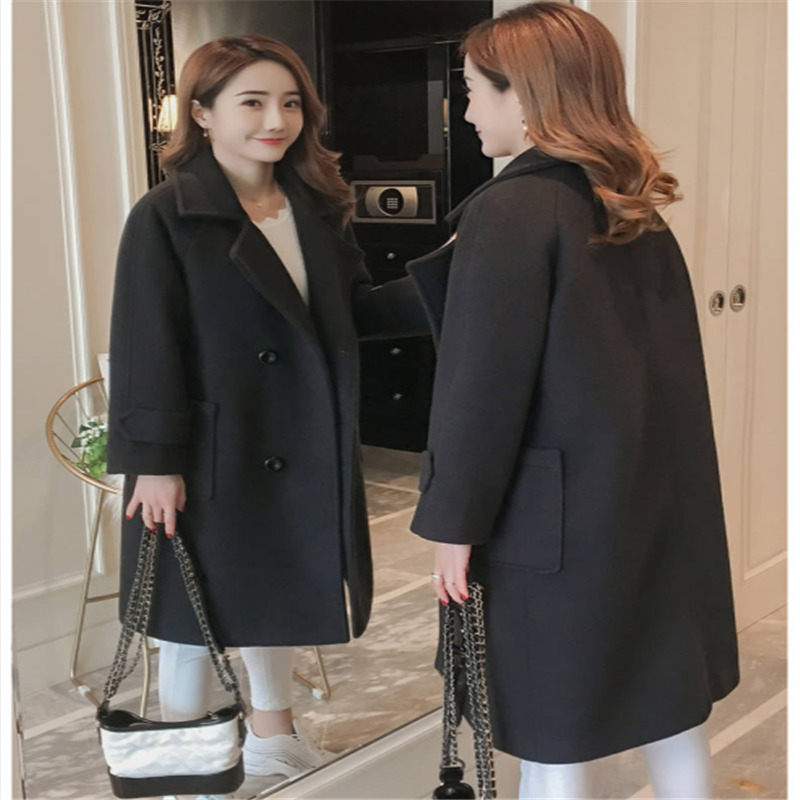 Winter Wool Coat and Jacket Women Korean Pink Long Jacket Warm Elegant Thicken Wool Coat Cashmere Vintage Long Coat Cape Female 201214