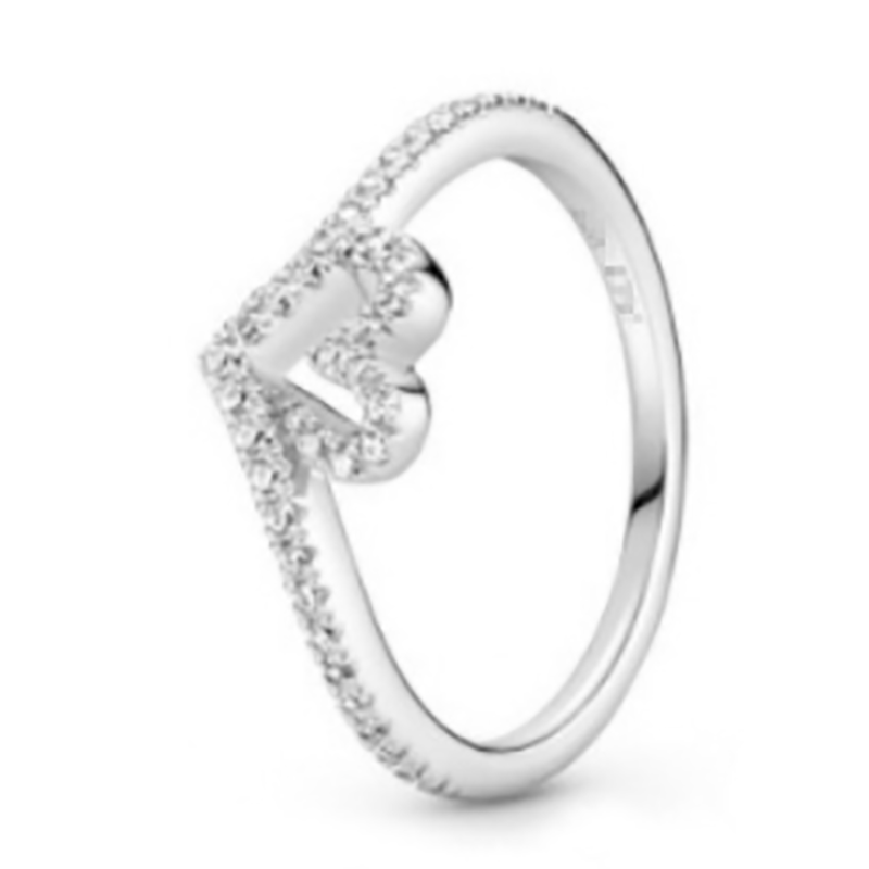 NEW 100% 925 Sterling Silver Ring Fit Love Heart Diamond Red Blue Green Birth Stone Rings for European Women Wedding Original Fashion Jewelry