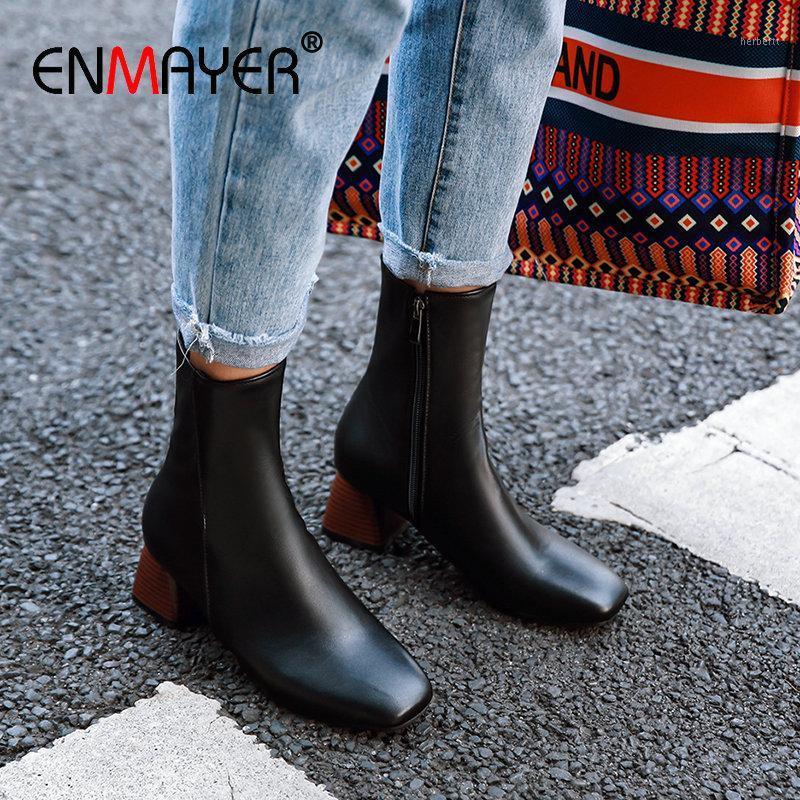 ENMAYER 2020 Women Shoes PU Zip Fashion Square Heel Winter Motorcycle Square Toe Ankle Boots for Women Short Plush Size 34-431, Black
ENMAYER 2020 Women Shoes PU Zip Fashion Square Heel Winter Motorcycle Square Toe Ankle Boots for Women Short Plush Size 34-431, Black