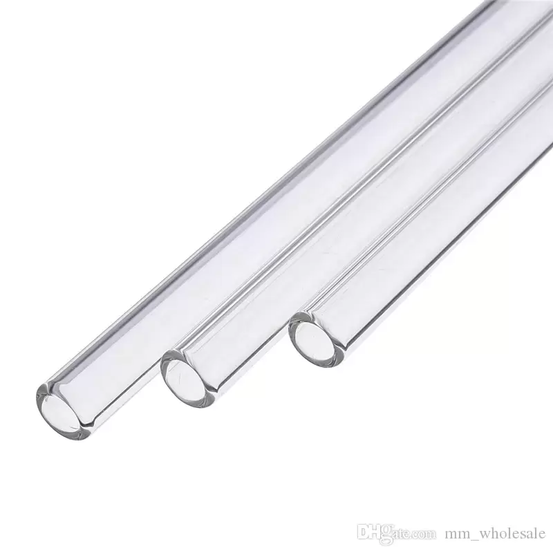 Clear Glass Straw 2008mm Reusable Straight Bent Glass Drinking Straws Brush Eco Friendly Glass Straws for Smoothies Cocktails Xu2205327