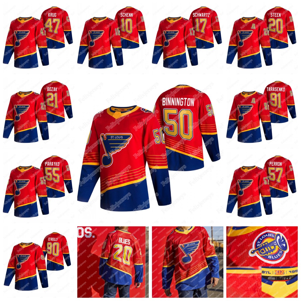Youth St. Louis Blues 2021 Reverse Retro Jersey Ryan O'Reilly Torey Krug Jaden Schwartz Vladimir Tarasenko Perron Allen Bozak Schenn Parayko, Black;red
Youth St. Louis Blues 2021 Reverse Retro Jersey Ryan O'Reilly Torey Krug Jaden Schwartz Vladimir Tarasenko Perron Allen Bozak Schenn Parayko, Black;red