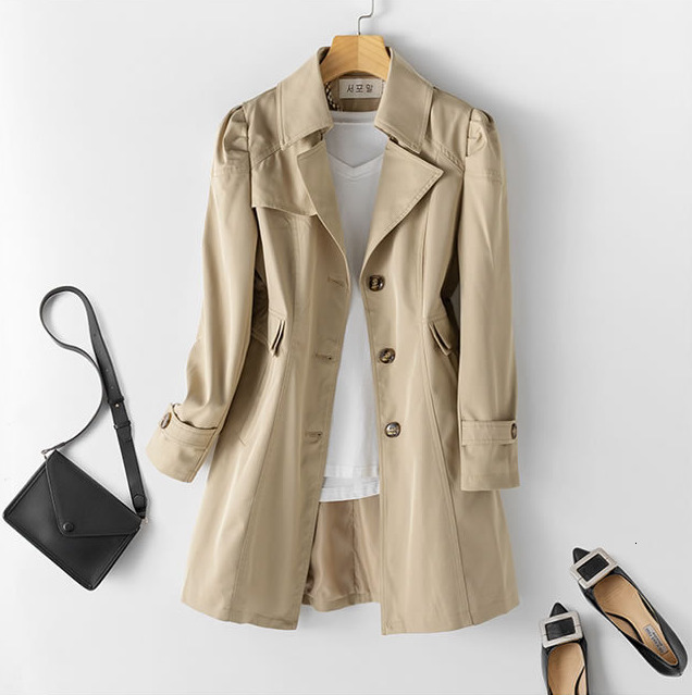 2021 New Female jacket of medium length Korean style thin spring and autumn hot value POCN, Black
2021 New Female jacket of medium length Korean style thin spring and autumn hot value POCN, Black