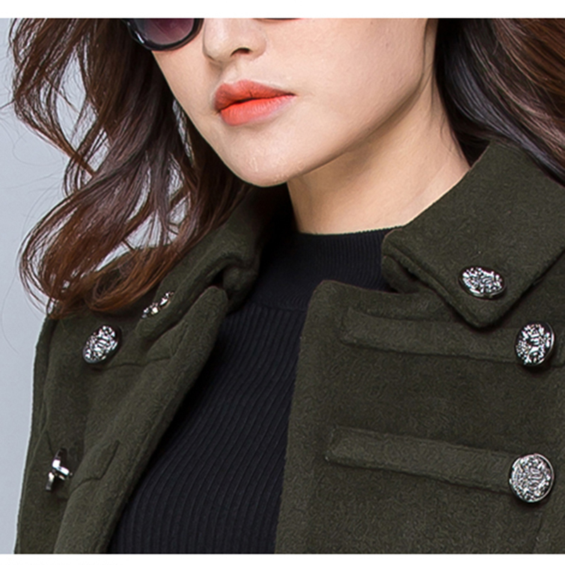 Winter Large size S-3XL Wool Women Jacket Coat Autumn Fashion Mid long High quality Double-breasted Female Outerwear ll582 201030