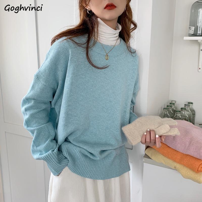 Women Sweaters Pullover Solid Simple Loose Korean Fashion Style Casual Leisure O-neck Daily Office Lady Students All-match New, Orange
Women Sweaters Pullover Solid Simple Loose Korean Fashion Style Casual Leisure O-neck Daily Office Lady Students All-match New, Orange