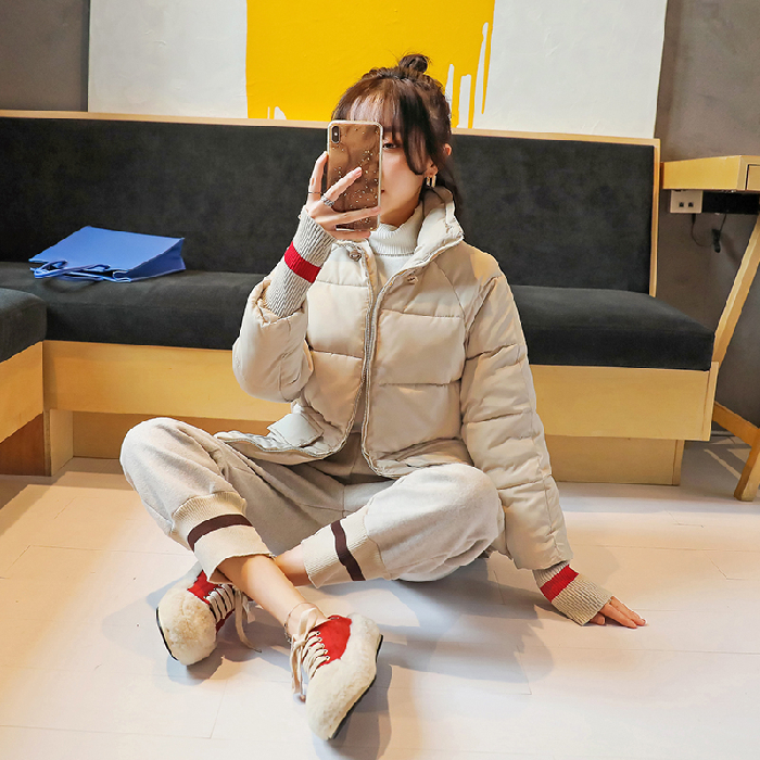 new autumn and winter down jacket female loose ultra short coat firecotton-padded clothes fashion studen 201217