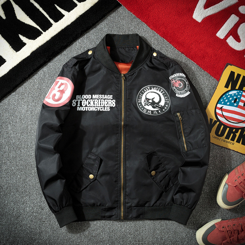 MA-1Military Biker Bomber Jacket Men Autumn Printed Slim Fit Pilot Coat Streetwear Jackets Windbreaker Baseball Coats Clothing 201218