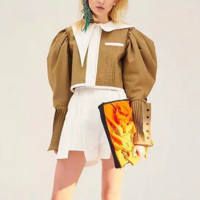 Women's Runway Personality Designer Peter Irregular Collar Ruched Lantern Buttons Female Coats Short Blazers Zcg3, Haji
Women's Runway Personality Designer Peter Irregular Collar Ruched Lantern Buttons Female Coats Short Blazers Zcg3, Haji