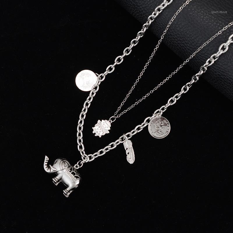 Personality Peanut coin elephant layered necklace Pendant Fashion Accessories Stainless Steel necklace Choker Kolye Collares1
Personality Peanut coin elephant layered necklace Pendant Fashion Accessories Stainless Steel necklace Choker Kolye Collares1