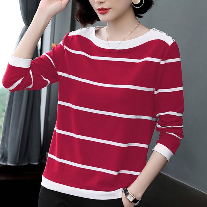 Women Blue White Striped Long Sleeve T-shirt Button Up T-shirt 2021 Autumn Cotton Plus Size Ladies Clothes Ladies Tshire, Black
Women Blue White Striped Long Sleeve T-shirt Button Up T-shirt 2021 Autumn Cotton Plus Size Ladies Clothes Ladies Tshire, Black