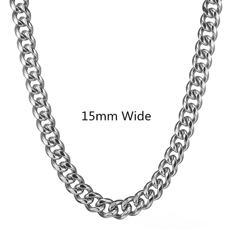 15mm 7-40inch Men's Christmas Gift Stainless Steel Curb Cuban Link Chain Necklace &Bracelet for Men Charms Gift
15mm 7-40inch Men's Christmas Gift Stainless Steel Curb Cuban Link Chain Necklace &Bracelet for Men Charms Gift