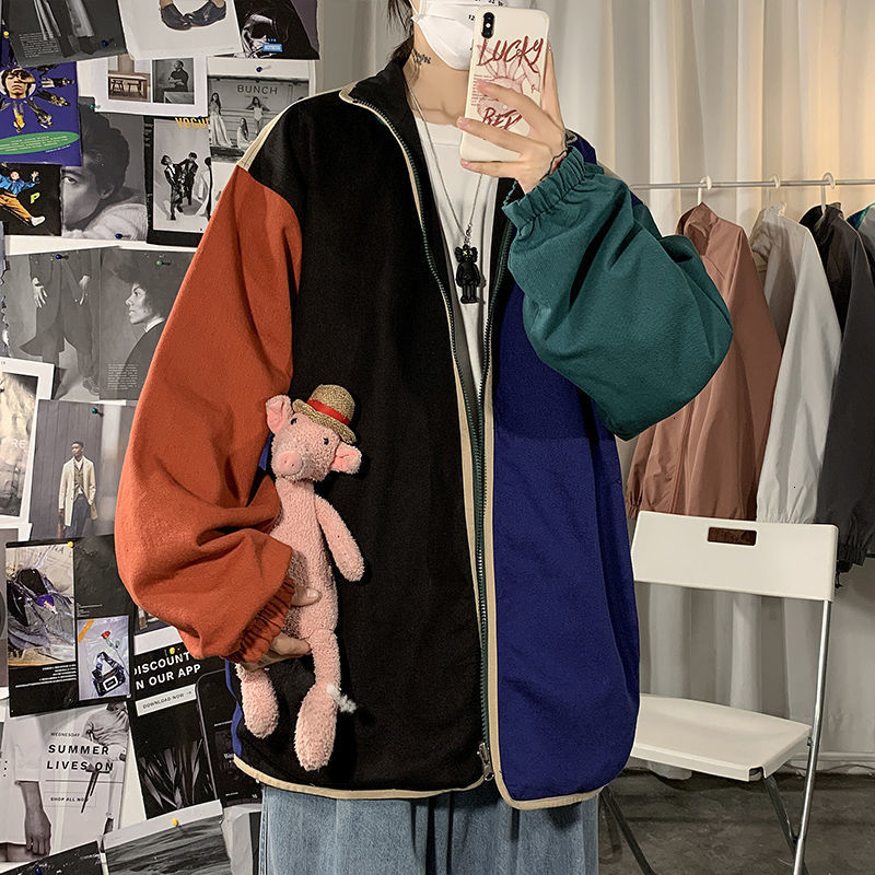New 2021 Men's Patchwork Casual Long Sleeve Oversize Coats Man Fashion Jacket Male Clothing Korean Streetwear 28ht, Gray
New 2021 Men's Patchwork Casual Long Sleeve Oversize Coats Man Fashion Jacket Male Clothing Korean Streetwear 28ht, Gray