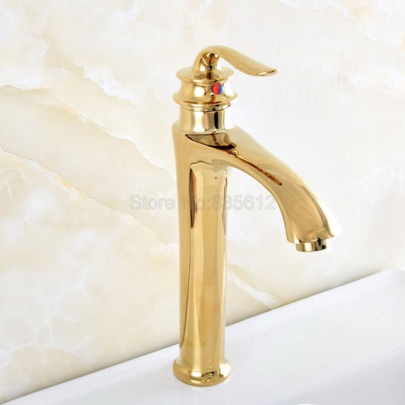 Basin Faucet Cold and Hot Golden Brass Single Handle Single Hole Bathroom Sink Faucets Deck Mounted Mixer Tap tnf822
Basin Faucet Cold and Hot Golden Brass Single Handle Single Hole Bathroom Sink Faucets Deck Mounted Mixer Tap tnf822