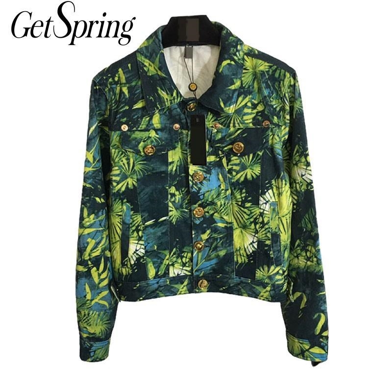 GetSpring Women Denim Coat Jungle Print Denim Jacket Long Sleeve Jean Jacket Fashion Jean Coat Gold Button Denim Tops Autumn New 201017, Black;brown
GetSpring Women Denim Coat Jungle Print Denim Jacket Long Sleeve Jean Jacket Fashion Jean Coat Gold Button Denim Tops Autumn New 201017, Black;brown