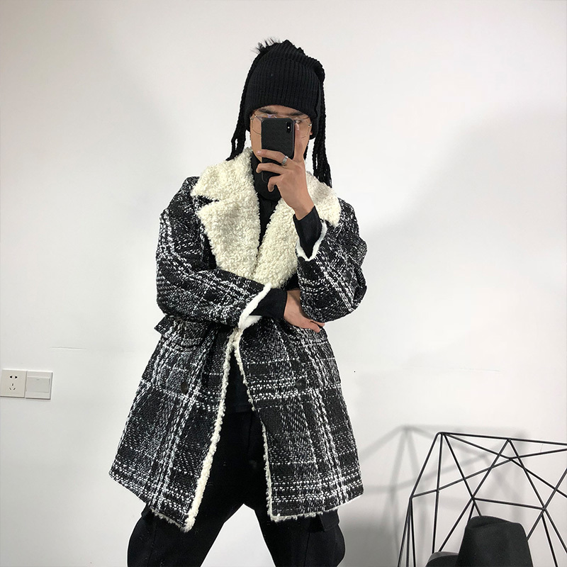 2021 Winter of Original Men New Hop Popular Check Rolled-up Wool Jacket Lapel Lamb Hair Street Style Coat. ZNWU, 01
2021 Winter of Original Men New Hop Popular Check Rolled-up Wool Jacket Lapel Lamb Hair Street Style Coat. ZNWU, 01
