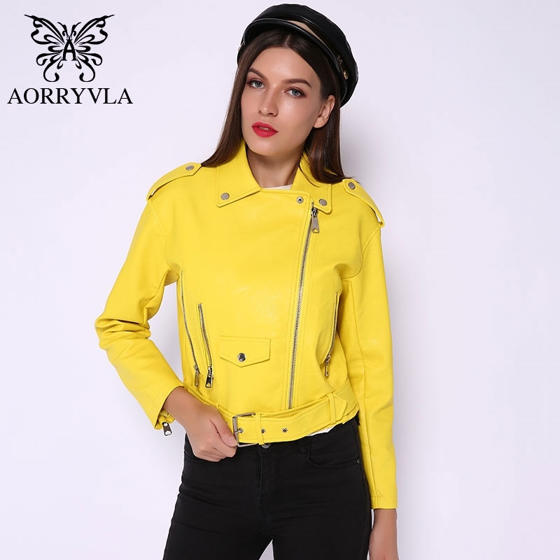 AORRYVLA Faux Leather Moto Women's Leather Jackets Yellow Ladies Leather JacketAsymmetrical Faux-Leather Jacket Spring 210201
AORRYVLA Faux Leather Moto Women's Leather Jackets Yellow Ladies Leather JacketAsymmetrical Faux-Leather Jacket Spring 210201
