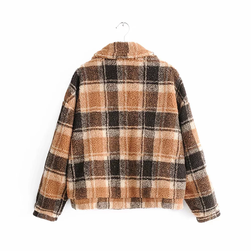 Winter Autumn Women Brown Splice Jacket New Warm Berber Fleece Vintage Short Jackets Tops Women Fashion Clothes Veste Femme 201109