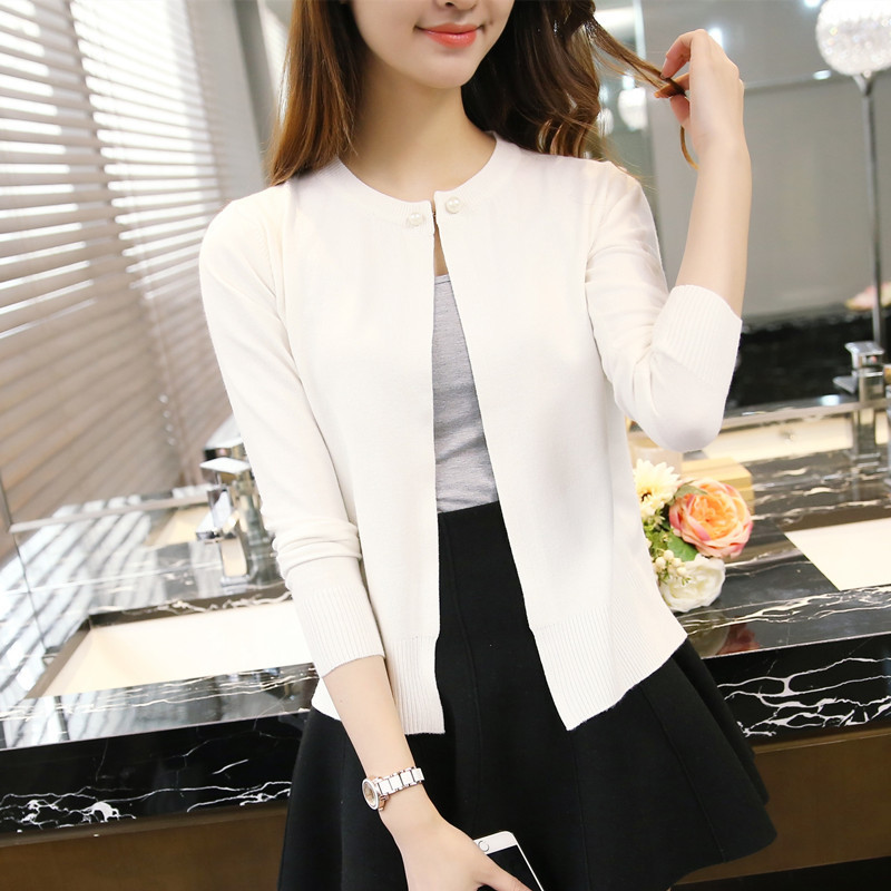 OHCLOTHING Newest Knitted Cardigan Women 2017 Spring Autumn Long Sleeve Women Sweater Cardigan Female Single Button Pull Femme T200101
