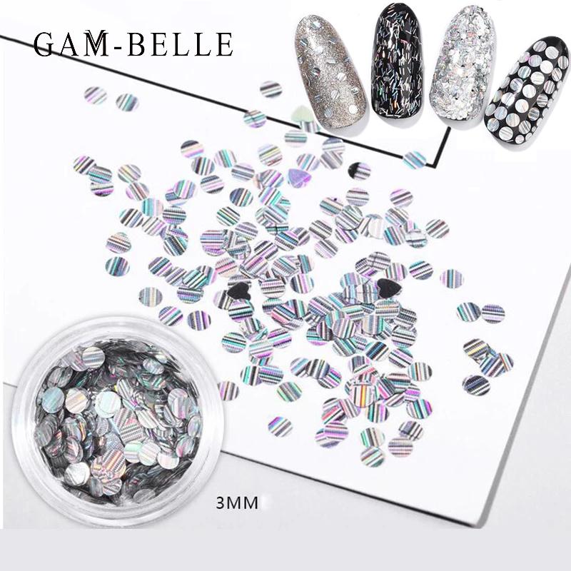 GAM-BELLE Holographic Nail Art Glitter Sequins 1-3mm Mini Round Shape Silver Laser Effect 3D Flakes Slices Art Decorations Tips
GAM-BELLE Holographic Nail Art Glitter Sequins 1-3mm Mini Round Shape Silver Laser Effect 3D Flakes Slices Art Decorations Tips