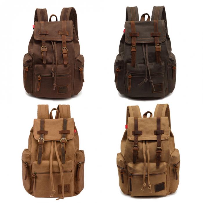 Designer- Canvas Messenger Backpack Military Vintage Canvas Vintage Men Casual Canvas Leather Backpack Rucksack Satchel Bag School Bag, Black
Designer- Canvas Messenger Backpack Military Vintage Canvas Vintage Men Casual Canvas Leather Backpack Rucksack Satchel Bag School Bag, Black