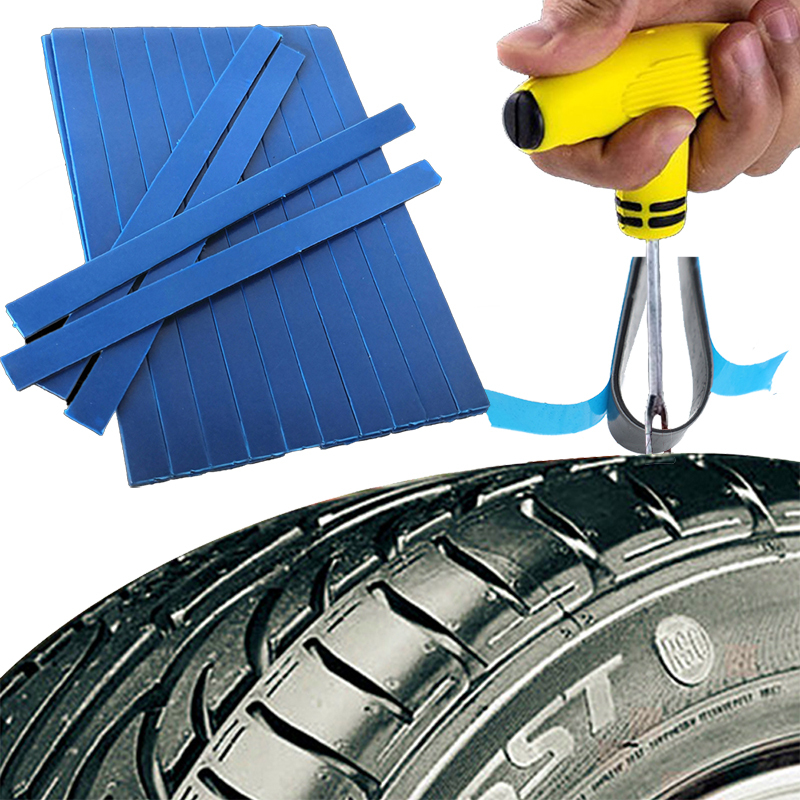 10Pcs Tire Strips Vacuum Tyre Wheel Repair Rubber Strip Tools Universal Bicycle Motorcycle Battery Car and Automobile