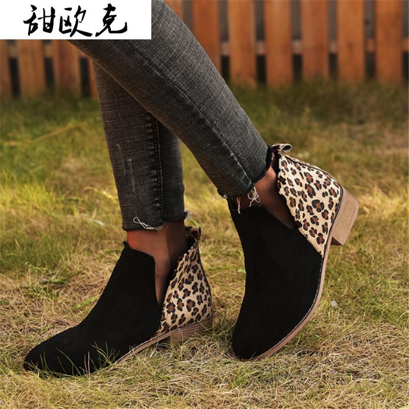 2020 Autumn Women Leopard Print Ankle Boots Fashion Round Toe Women Sexy Leopard Print Slip-on Warm Ankle Boots Botas Mujer, Yellow brown
2020 Autumn Women Leopard Print Ankle Boots Fashion Round Toe Women Sexy Leopard Print Slip-on Warm Ankle Boots Botas Mujer, Yellow brown