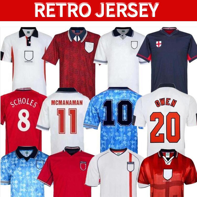 Retro Jersey 1982 1986 1998 2002 2008 Shearer Beckham Soccer Jersey 1989 1990 Gerrard Scholes Owen 1994 Heskey 1996 Gascoigne vintage classic football shirt, 2002 3rd
Retro Jersey 1982 1986 1998 2002 2008 Shearer Beckham Soccer Jersey 1989 1990 Gerrard Scholes Owen 1994 Heskey 1996 Gascoigne vintage classic football shirt, 2002 3rd
