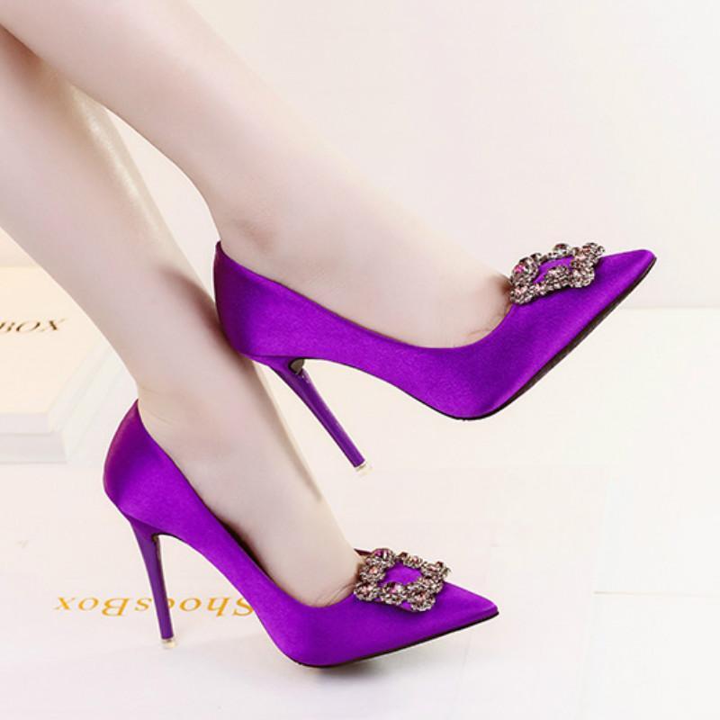 2020 Thenew high heels wedding shoes Fashion Pointed Toe Party Slip-On Thin Heels Shallow Nightclub Square buckle Blingbling1, Black
2020 Thenew high heels wedding shoes Fashion Pointed Toe Party Slip-On Thin Heels Shallow Nightclub Square buckle Blingbling1, Black