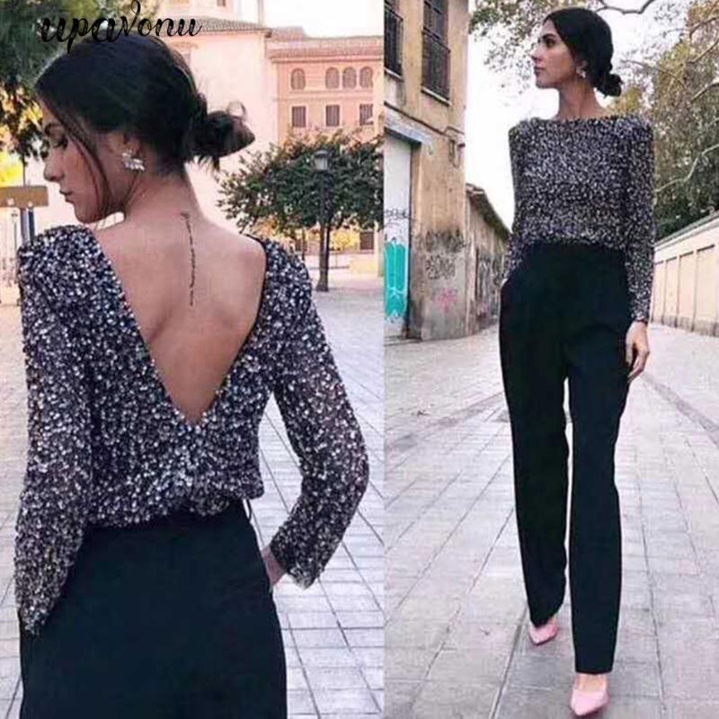 Free Shipping New Fashion Shiny Sequined Blouse Women' Autumn 2020 V-neck Long Sleeve Halter Sexy Shirt Club Runway Shirt Top, Black
Free Shipping New Fashion Shiny Sequined Blouse Women' Autumn 2020 V-neck Long Sleeve Halter Sexy Shirt Club Runway Shirt Top, Black