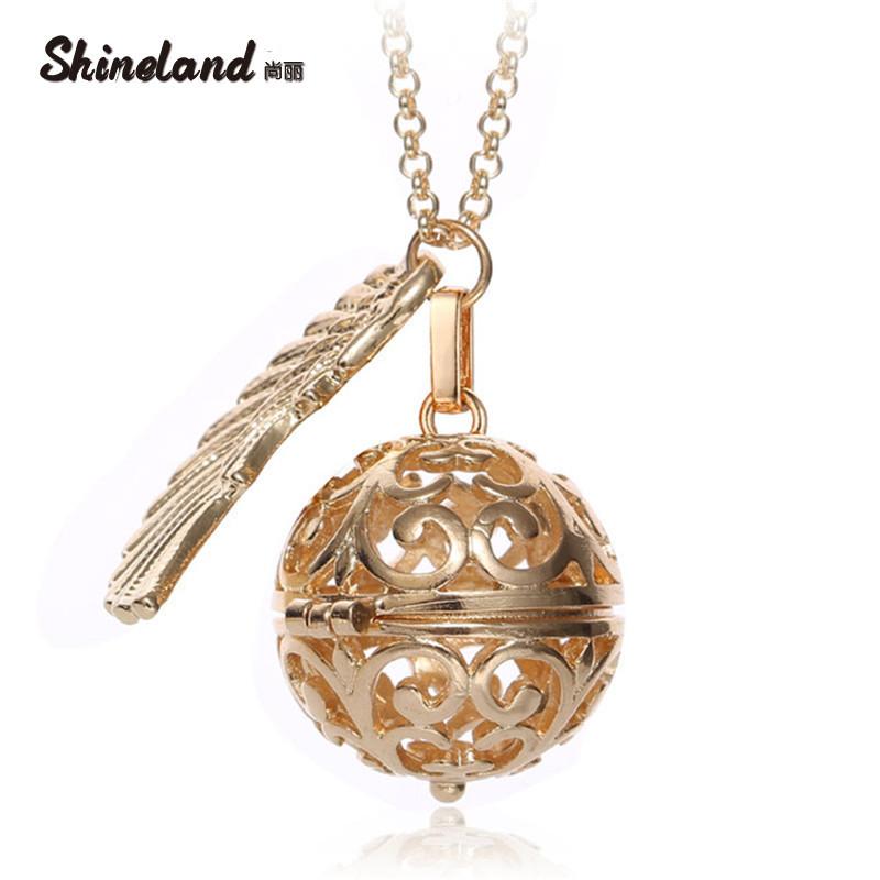 Pendant Necklaces Fashion Jewelry Pregnancy Ball Bola With Cage 3 Colors Angel Pendants Baby Chime Hollow Out Metal Chain For Women
Pendant Necklaces Fashion Jewelry Pregnancy Ball Bola With Cage 3 Colors Angel Pendants Baby Chime Hollow Out Metal Chain For Women