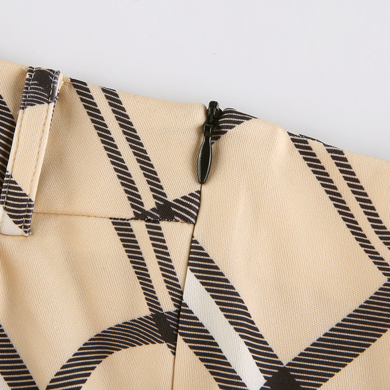 Weekeep Autumn Plaid Striped Straight Pants Women Streetwear Y2K Vintage Fashion Leisure Cargo Pants High Waist Joggers Trousers 201109