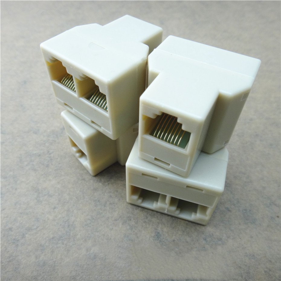 RJ45 Ethernet LAN Network Y Splitter 2 Way Adapter 3 Port Coupler Plug Cable Joiner Adapter